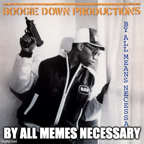 By All Memes | BY ALL MEMES NECESSARY | image tagged in bdp,boogie down,krs-one | made w/ Imgflip meme maker