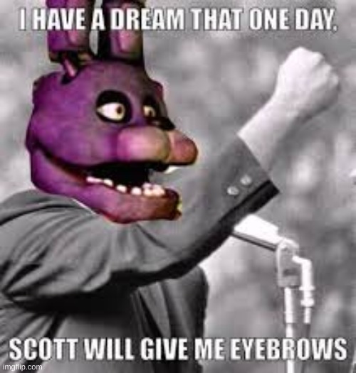 why doesn't bonnie have eyebrows? | image tagged in memes,fnaf,yes | made w/ Imgflip meme maker