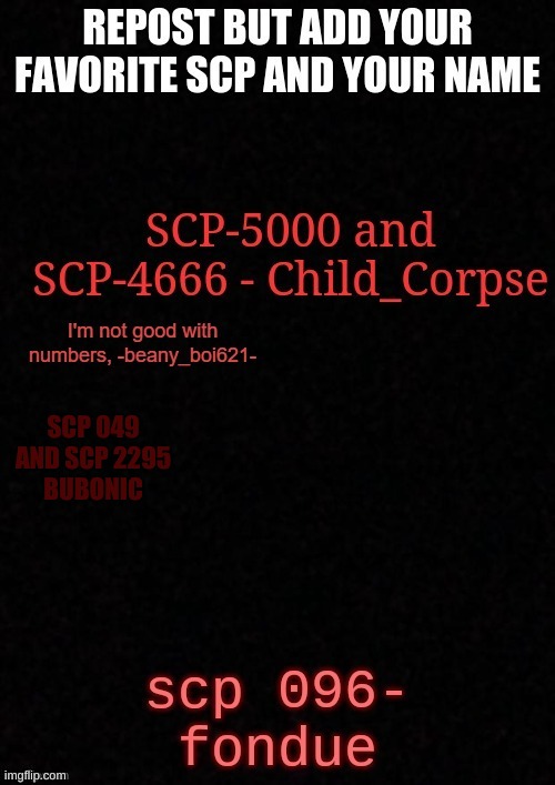 SCP 049 AND SCP 2295
BUBONIC | made w/ Imgflip meme maker