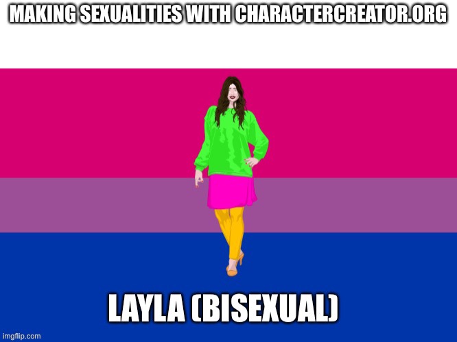 I deleted my old one and this is my new one | image tagged in memes,bisexual,character,creator | made w/ Imgflip meme maker