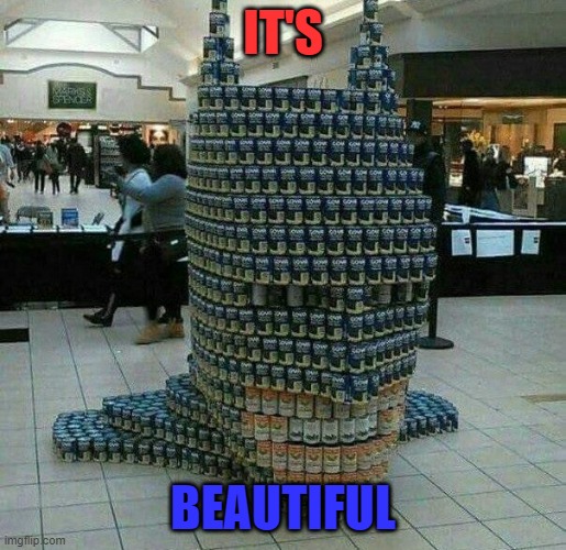 This is awesome | IT'S; BEAUTIFUL | image tagged in amazing,batman,cans,memes | made w/ Imgflip meme maker