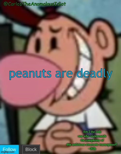 sus | peanuts are deadly | made w/ Imgflip meme maker