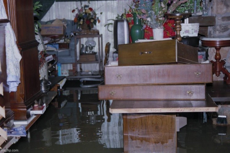 Level 7: "The Flooded House" | image tagged in backrooms | made w/ Imgflip meme maker