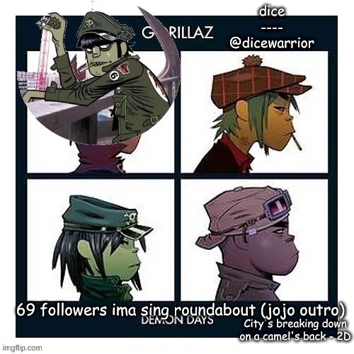 Announcement 7 | 69 followers ima sing roundabout (jojo outro) | image tagged in announcement 7 | made w/ Imgflip meme maker
