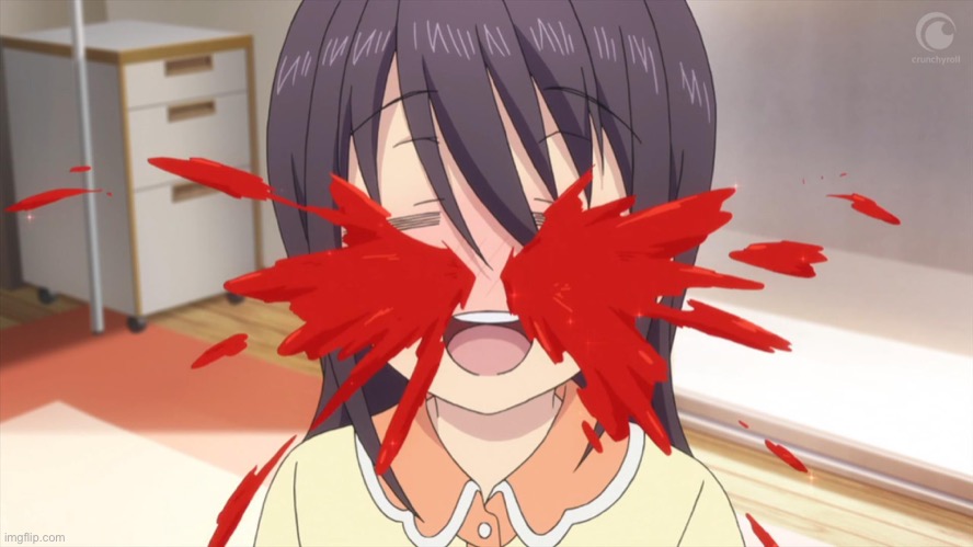 Anime Nosebleed | image tagged in anime nosebleed | made w/ Imgflip meme maker