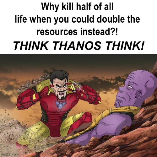 image tagged in think thanos,think | made w/ Imgflip meme maker