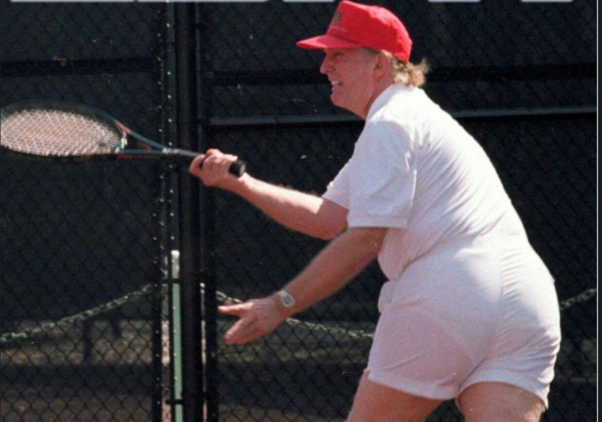 Trump Tennis Fat ass butt Blank Meme Template