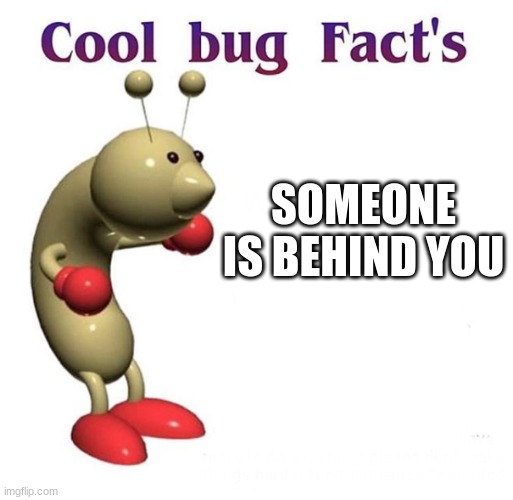 Cool Bug Facts | SOMEONE IS BEHIND YOU | image tagged in cool bug facts | made w/ Imgflip meme maker