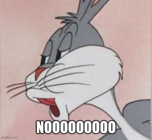 Buggs bunny No | NOOOOOOOOO | image tagged in buggs bunny no | made w/ Imgflip meme maker