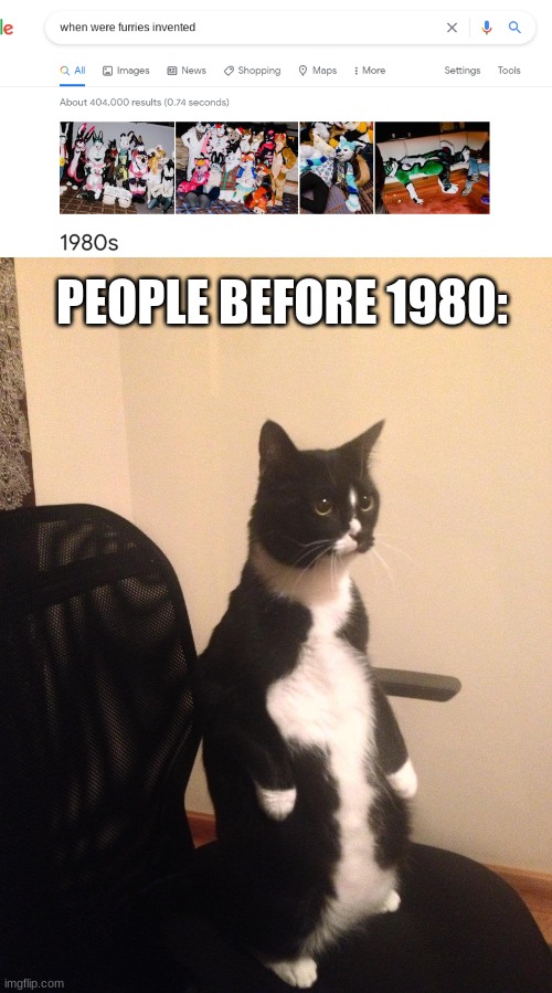 untitled | PEOPLE BEFORE 1980: | image tagged in when were furries invented,furry,furry memes,the furry fandom,memes,google search | made w/ Imgflip meme maker