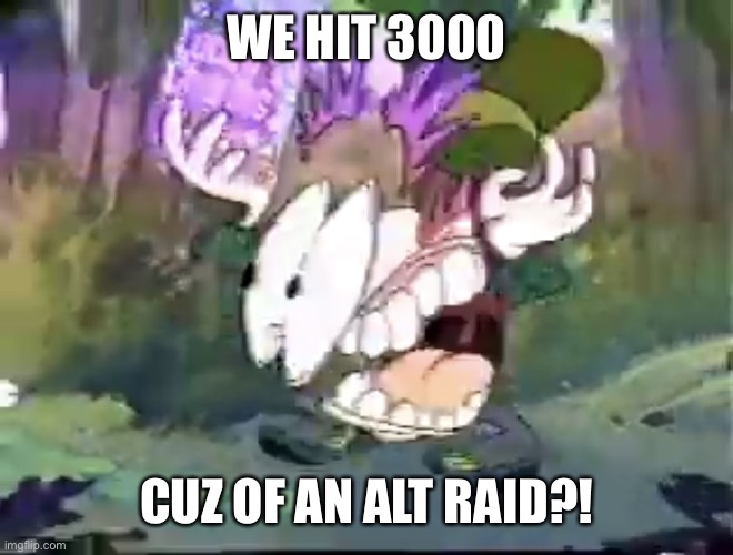 The worst part is another Jaiden alt appeared trying to say Jaiden wears something even though it’s not true | WE HIT 3000; CUZ OF AN ALT RAID?! | image tagged in paused lucky | made w/ Imgflip meme maker