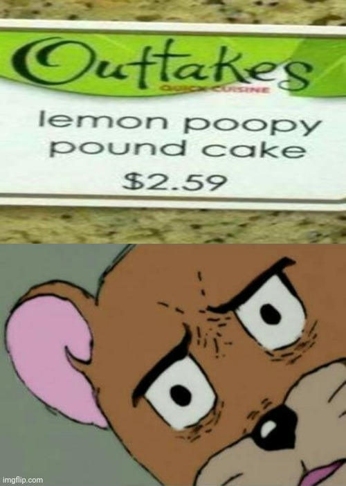 Ewwwww | image tagged in unsettled jerry,cake,you had one job,memes,meme,fails | made w/ Imgflip meme maker