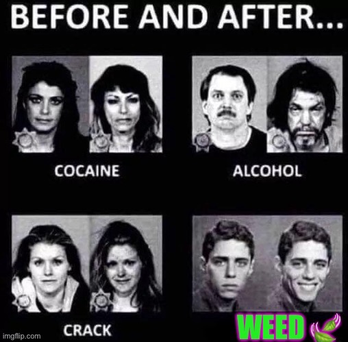 weed before and after