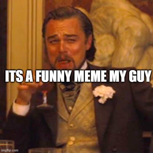 Laughing Leo Meme | ITS A FUNNY MEME MY GUY | image tagged in memes,laughing leo | made w/ Imgflip meme maker