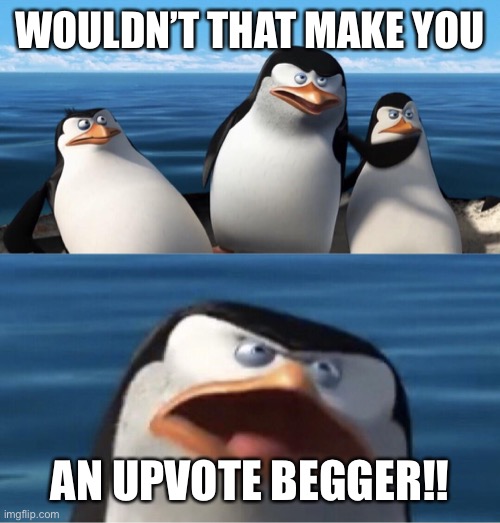 Wouldn't that make you | WOULDN’T THAT MAKE YOU AN UPVOTE BEGGER!! | image tagged in wouldn't that make you | made w/ Imgflip meme maker
