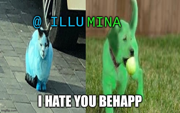 Context: he pulled off a dream play on me | I HATE YOU BEHAPP | image tagged in illumina new temp | made w/ Imgflip meme maker