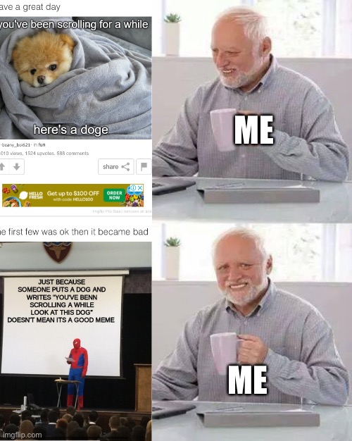 How ironic is it that there’re next to each other | ME; ME | image tagged in memes,hide the pain harold,ironic | made w/ Imgflip meme maker
