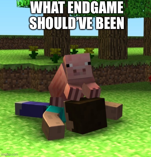 Made a new template. Hope ya like it! | WHAT ENDGAME SHOULD’VE BEEN | image tagged in pig rulers | made w/ Imgflip meme maker