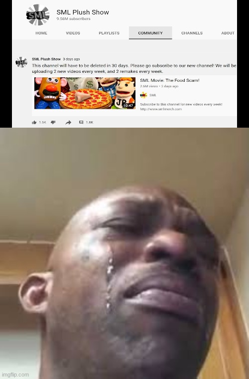 My childhood... it's going away... | image tagged in crying black man | made w/ Imgflip meme maker
