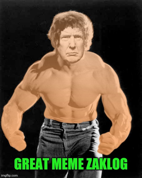 Hulk Trump | GREAT MEME ZAKLOG | image tagged in hulk trump | made w/ Imgflip meme maker