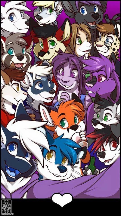This is how I think this stream. A bunch of furries together as a family. Not my art | image tagged in the furry fandom | made w/ Imgflip meme maker
