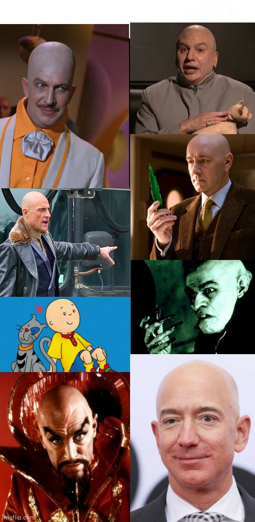 High Quality Bald supervillains Blank Meme Template