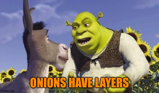 SHREK & ONIONS | ONIONS HAVE LAYERS | image tagged in shrek onions | made w/ Imgflip meme maker