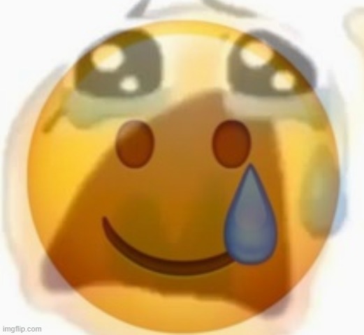 Crying cursed emoji looking at phone Meme Generator - Imgflip