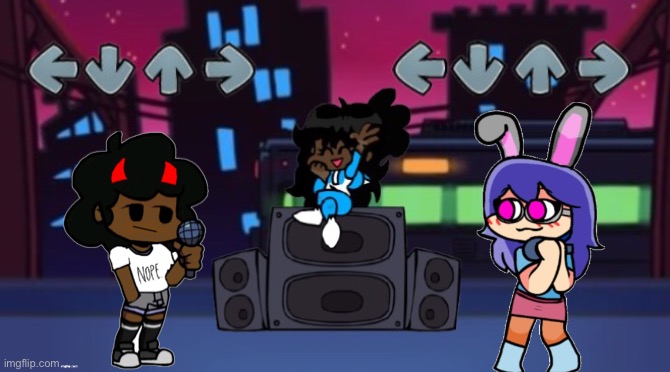 Me V.S Bubble | image tagged in blank ms night funkin battle pico/ralsei | made w/ Imgflip meme maker