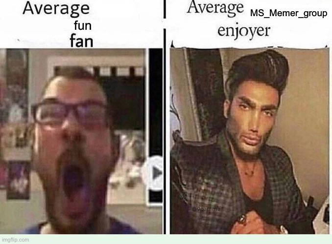 Average *BLANK* Fan VS Average *BLANK* Enjoyer | MS_Memer_group; fun | image tagged in average blank fan vs average blank enjoyer | made w/ Imgflip meme maker