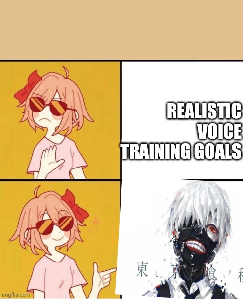 Realistic transition goals format | REALISTIC VOICE TRAINING GOALS | image tagged in realistic transition goals format | made w/ Imgflip meme maker