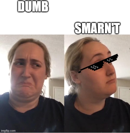 On second thought (AN AN0NYM0US TEMPLATE) | DUMB; SMARN'T | image tagged in on second thought an an0nym0us template | made w/ Imgflip meme maker