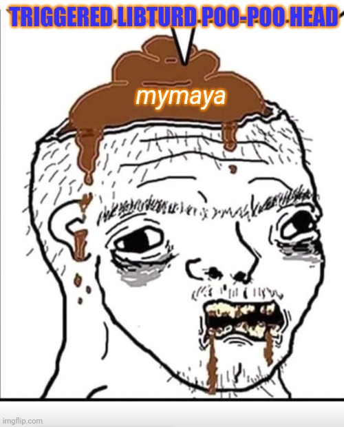 TRIGGERED LIBTURD POO-POO HEAD mymaya | made w/ Imgflip meme maker