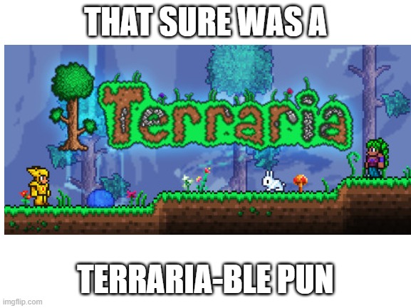 THAT SURE WAS A TERRARIA-BLE PUN | made w/ Imgflip meme maker