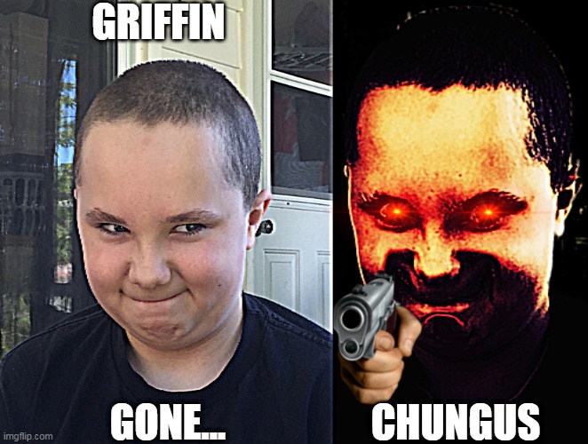 Griffin gone Chungus | GRIFFIN; GONE... CHUNGUS | image tagged in griffin gone,big chungus | made w/ Imgflip meme maker