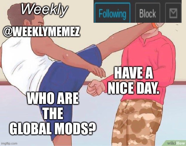 I don’t need sleep, i need answers | WHO ARE THE GLOBAL MODS? | image tagged in weeklymemez announcement template | made w/ Imgflip meme maker