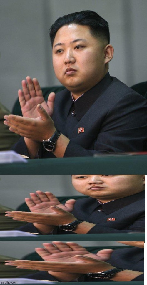 image tagged in kim jong un,blank white template | made w/ Imgflip meme maker