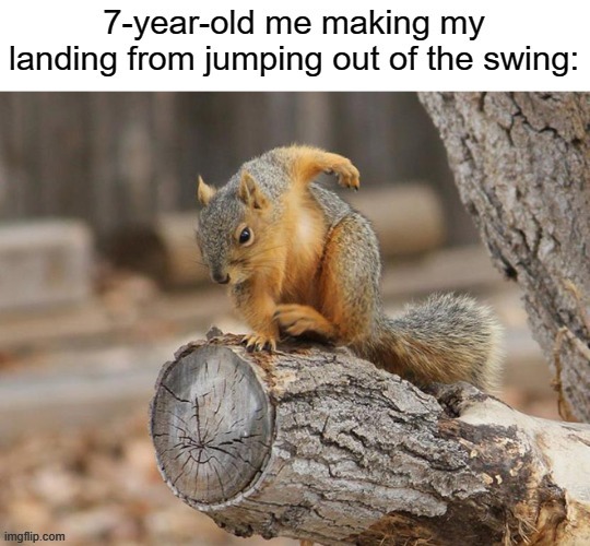 relatable? | image tagged in relatable,squirrel,swing,memes | made w/ Imgflip meme maker