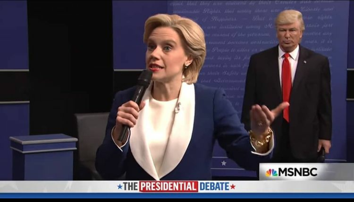 High Quality SNL trump sneaks up on Hilary Blank Meme Template