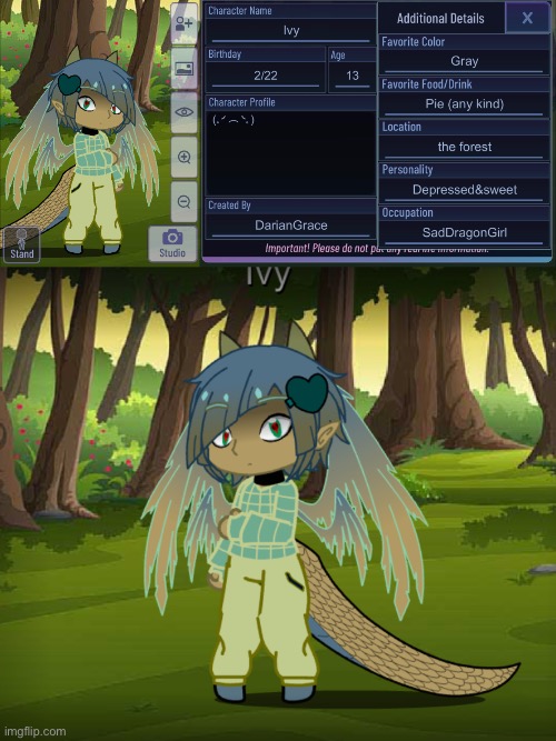 My new oc Ivy | image tagged in gacha,original character | made w/ Imgflip meme maker