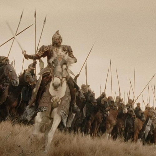 King Théoden Leading the Rohirrim Blank Meme Template