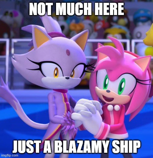 ^w^ | NOT MUCH HERE; JUST A BLAZAMY SHIP | image tagged in this is an actual scene from one of their games xd,shipping,blazamy,amy,blaze,lgbt | made w/ Imgflip meme maker