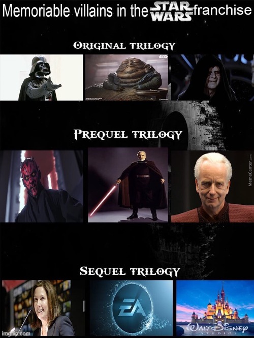 Star Wars Villains | image tagged in disney killed star wars | made w/ Imgflip meme maker