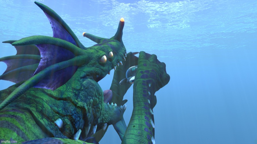 Subnautica, Sea Dragon Leviathan eats us like a sandwhich! | image tagged in subnautica sea dragon leviathan eats us like a sandwhich | made w/ Imgflip meme maker