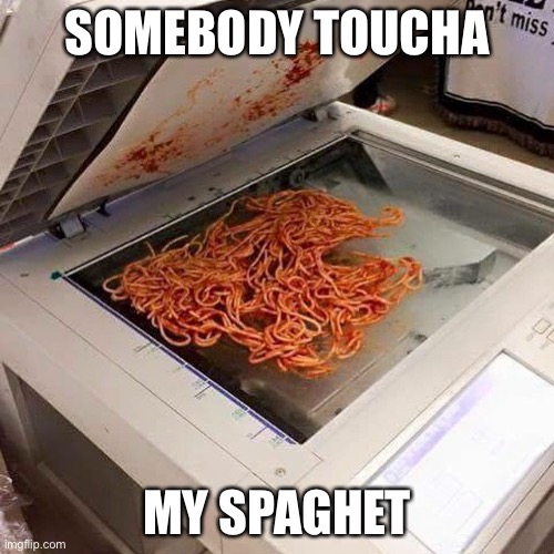 How to make a template | SOMEBODY TOUCHA; MY SPAGHET | image tagged in how to make a template | made w/ Imgflip meme maker