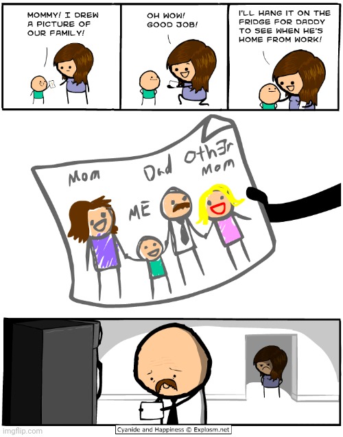 The family | image tagged in cyanide and happiness,cyanide,comics/cartoons,comics,comic,family | made w/ Imgflip meme maker