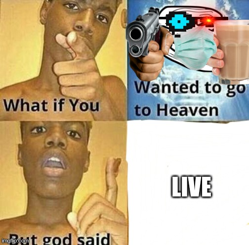 idk | LIVE | image tagged in what if you wanted to go to heaven,memes | made w/ Imgflip meme maker