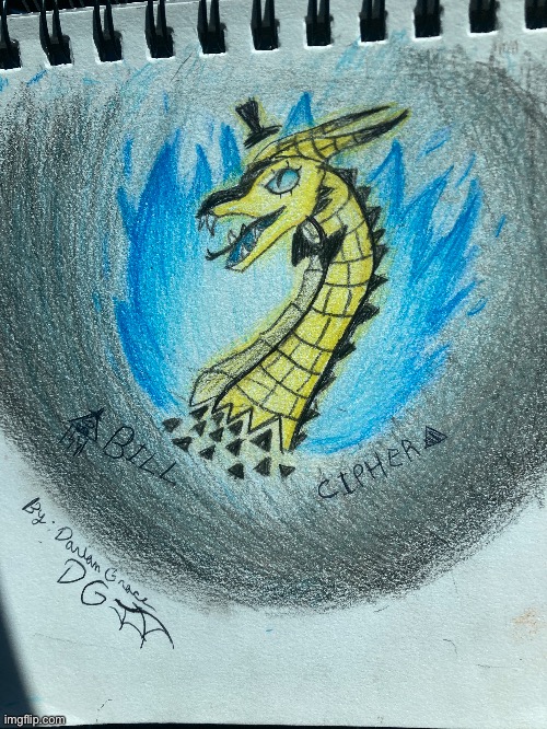 Ort | image tagged in drawing,gravity falls,bill cipher,i dont know,dragons | made w/ Imgflip meme maker