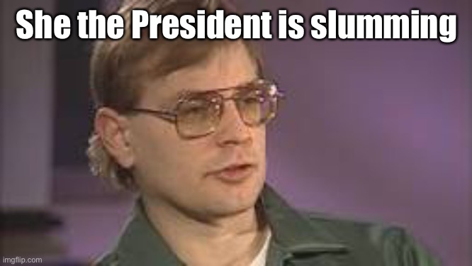 Dahmer | She the President is slumming | image tagged in dahmer | made w/ Imgflip meme maker