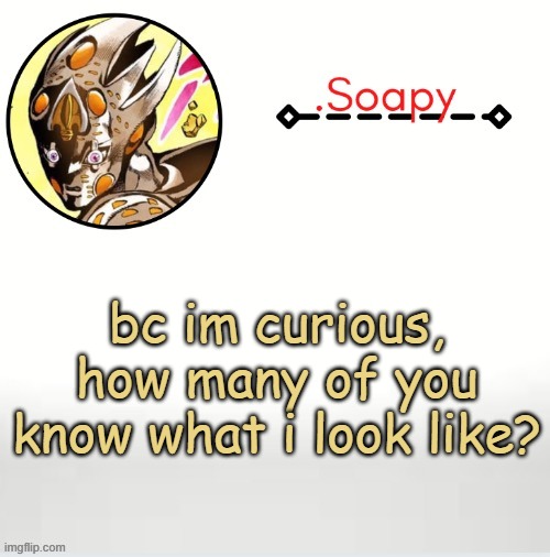 Soap ger temp | bc im curious, how many of you know what i look like? | image tagged in soap ger temp | made w/ Imgflip meme maker